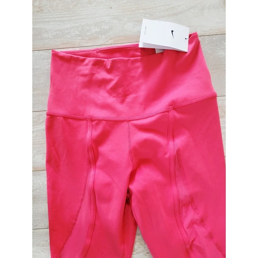 Nike One Womens S High Rise 7/8 Training Leggings Red/Pink‎ NWT RV $70